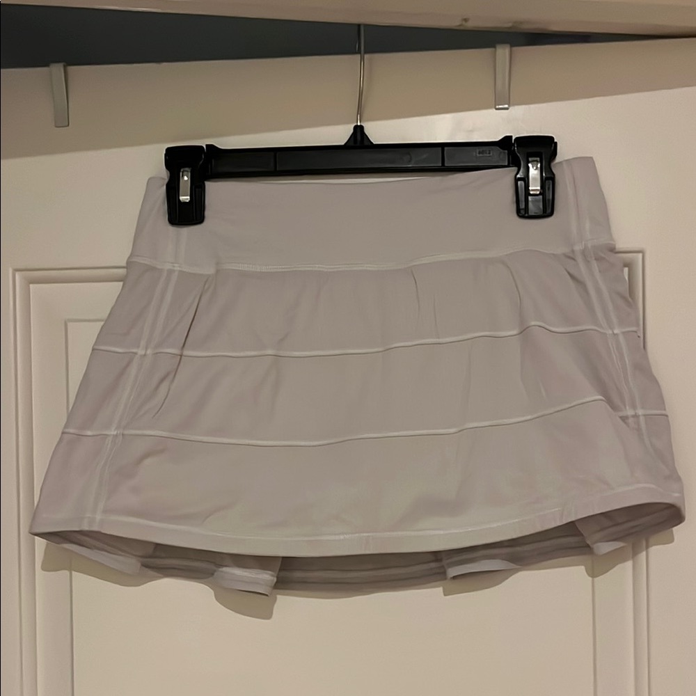 Lululemon White Pace Rival Skirt